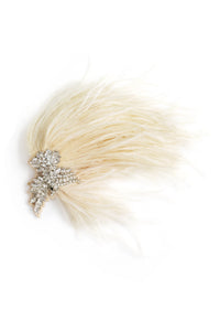 Peach Feather Clip